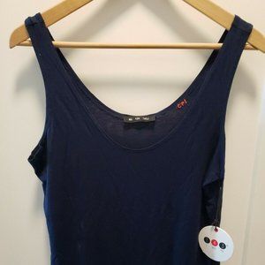 One Four Three Womens Tank, Navy, Size Medium